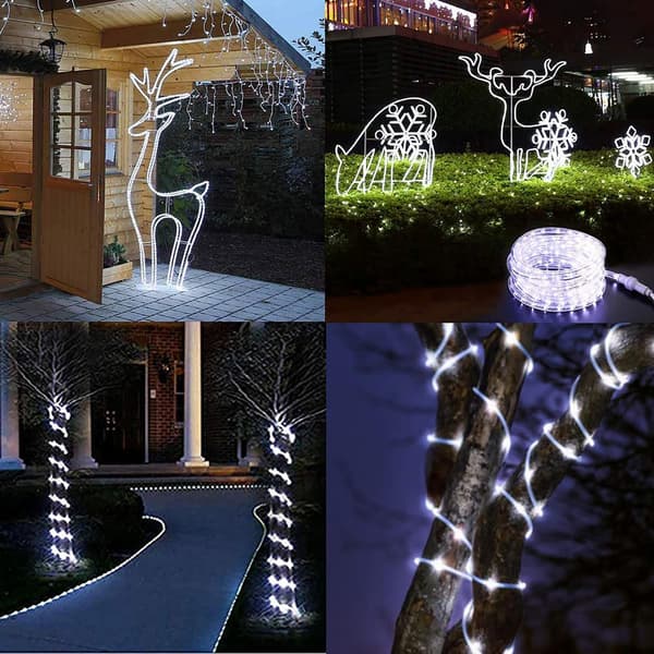 Utomhus solcellslampa rör, 12M 100 LED rör solcellslingor, 8