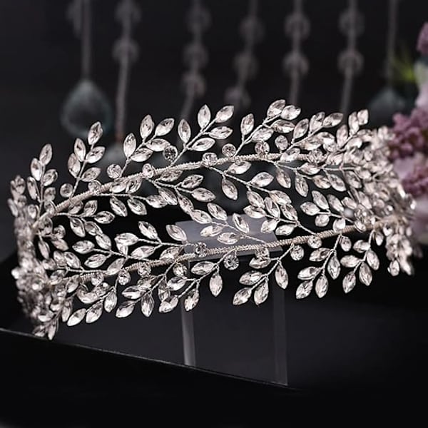 Brude Hovedbeklædning Rhinestone Kvinder Hovedbånd Krystal Tiara Bryllup