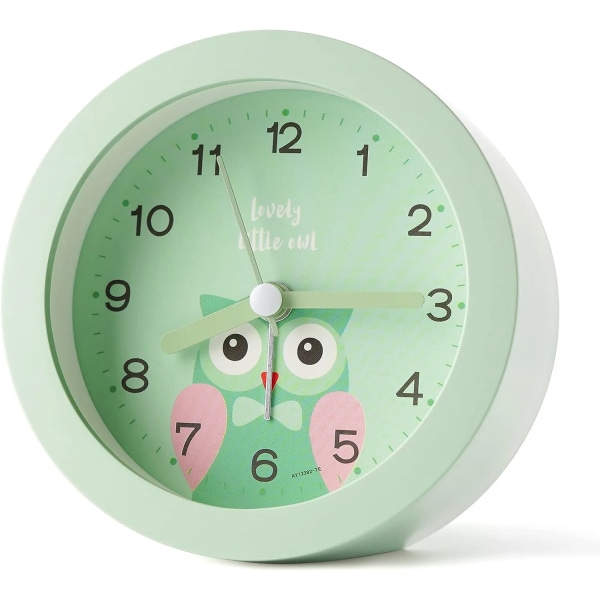 Children Students Non Ticking Alarm Clock for Boys Girls, Child A