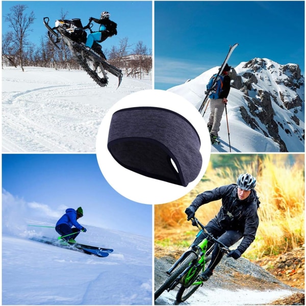 2 st fleece sport pannband dam herr hårband vinter sport