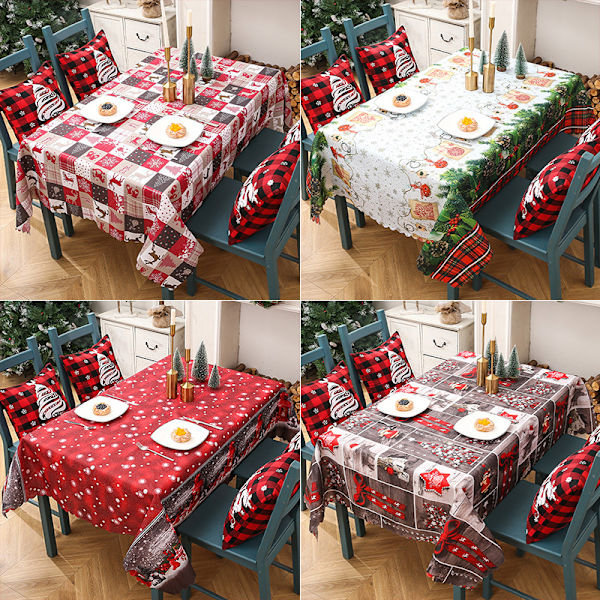 Julduk, vintertema träd, rektangulär duk
