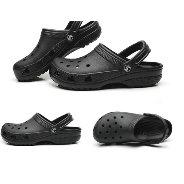 Unisex Crocs -rantakengät sandaalit (mustat koot 39-40)