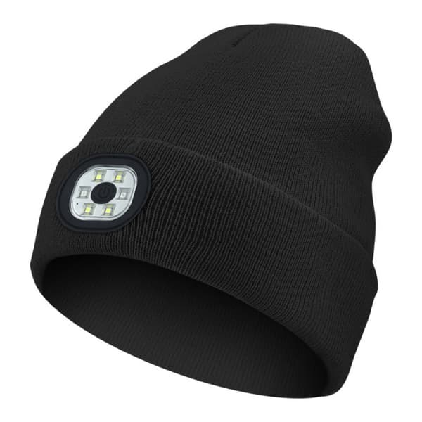 1 stk. Hue med LED-lampe USB - Sort Sort