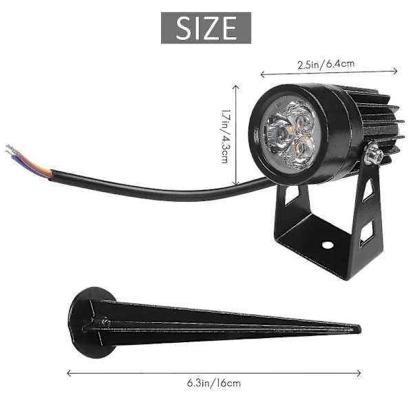 1 pakke havebelysning projektør udendørs lys 3w 220v Ip65 led spot