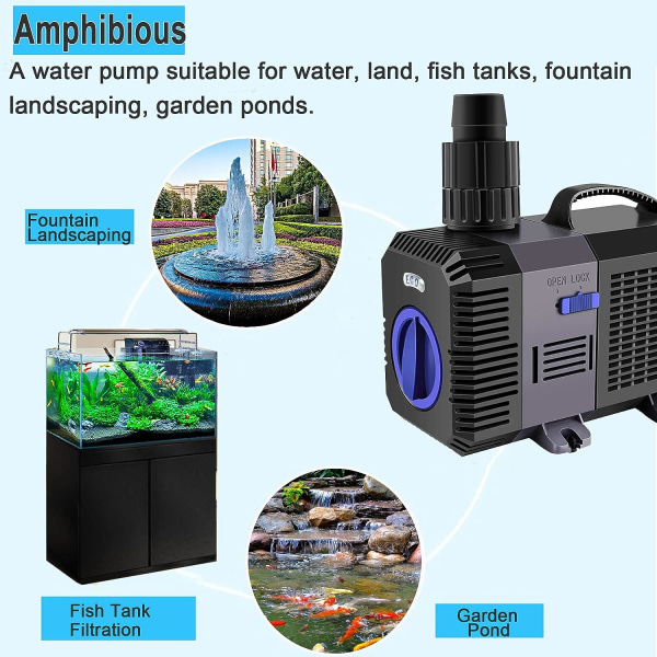 Super ECO -lampipumppu, suodatinpumppu, Koi -lampivesipumppu, vähäinen kulutus