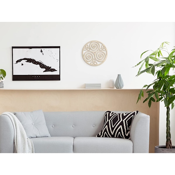 Träväggskonst med knutar (irländska symboler, keltisk trippelhelix, keltisk