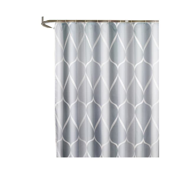 Grå Stoff Dusjgardin, Vanntett Design og Polyester, Q