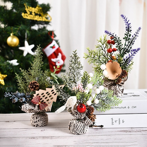 Mini julgranar bordsgranar konstgjorda julgranar med