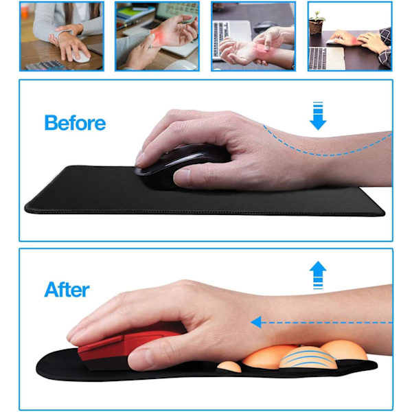 Musematte for katt, ergonomisk skumgel handledsstøtte musematte for datamaskiner