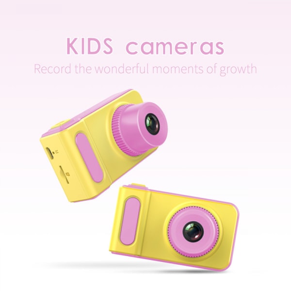 Pink 1080P mini-videokamera fotografering Pædagogisk legetøj 2 tommer bil