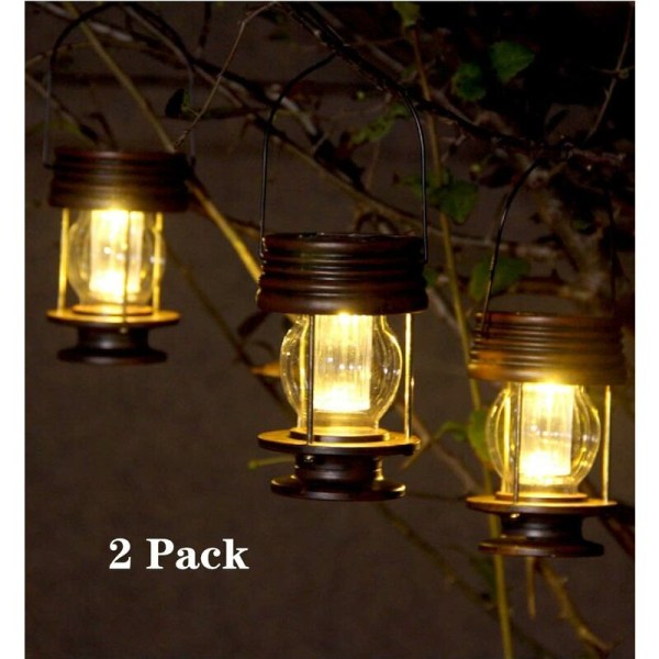 Solar Lights Outdoor Garden Decor Vedenpitävä IP44 Set 2 Vintag