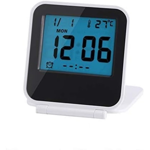 Digital resealarmklocka, Mini hopfällbar bärbar alarmkalender