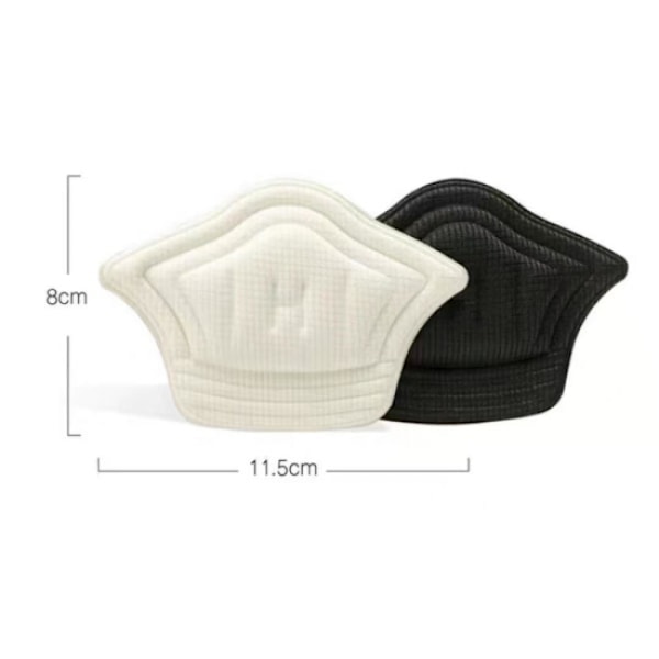 (Vit) 4-pack hälinsatser - Skoinsatser - Mjuka effektiva - 2 p