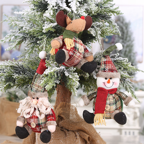 Julplyschleksak 1 st/set Super söt jultomte juldekoration