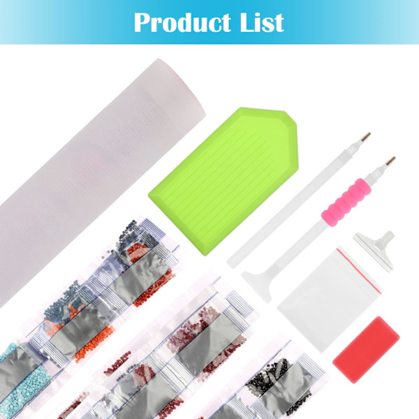 (37) 2 stycken DIY Diamond Painting  Jul Kit, 5D Jul Broderi
