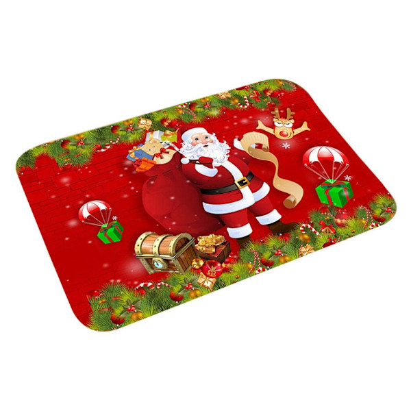 (50x80cm) Skridsikker Glædelig Jul Dekorativ Måtte Tæppe Dørmatte Velkommen