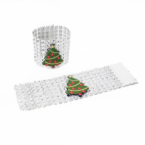 10 stk. Jule Rhinestone Jule Serviet Ring Holdere S
