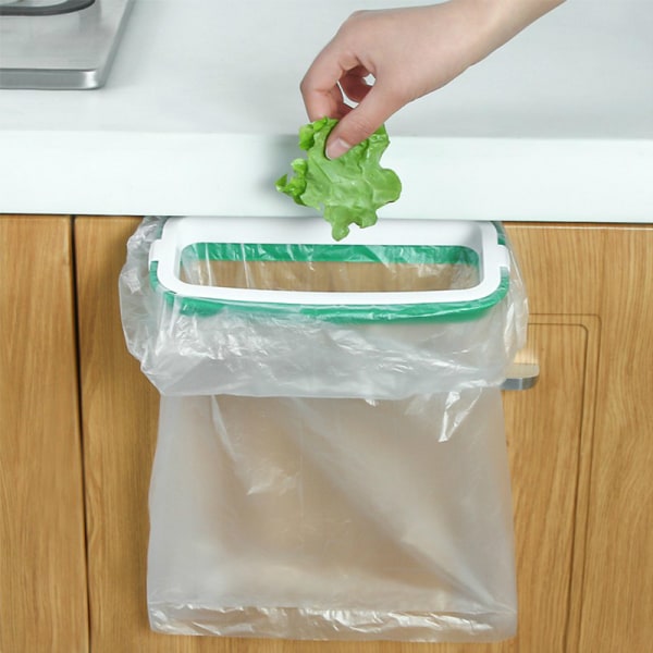 Kitchen Trash Bag Hanging Bracket; Plastic Garbage Hanging Cupboa