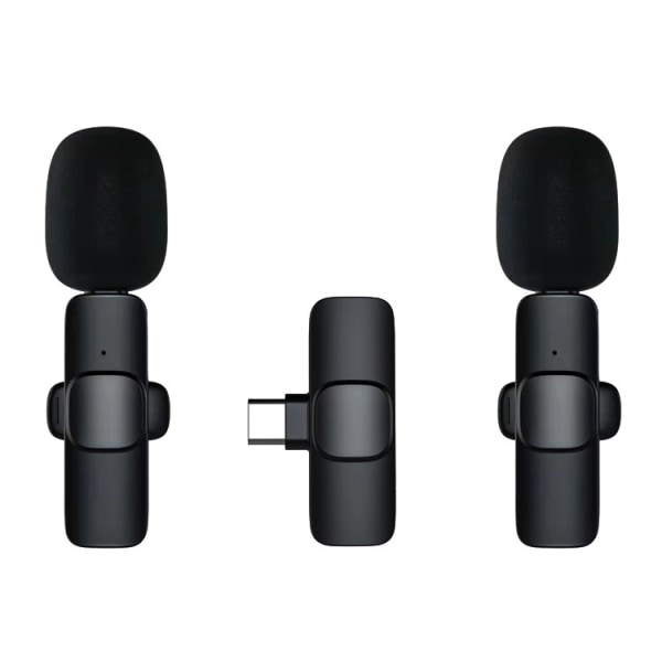 Trådlös Lavalier-mikrofon för iPhone/iOS/Android, Portable Plus