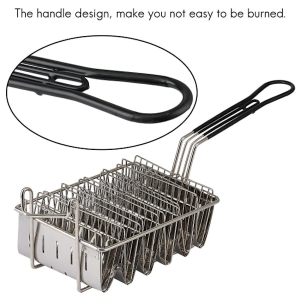 2PCS Taco Fryer Basket, Taco Shell Fryer, Rymmer 6 Skal Djupfrysta