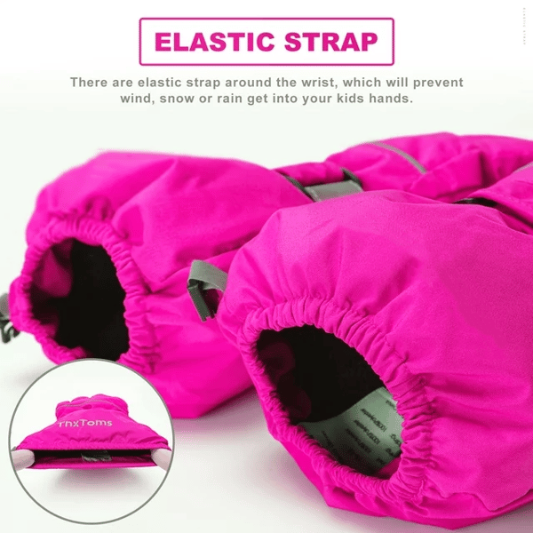 Varme hansker for barn i alderen 4-6 år, vinter vanntette snøhansker