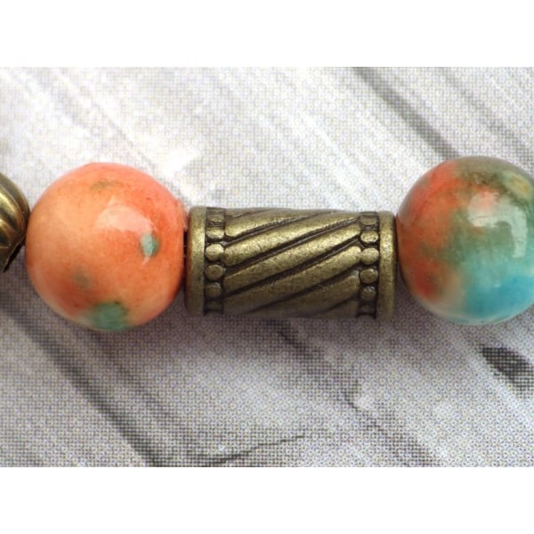 Diameter 10mm tibetansk armbånd til kvinder vintage stil i natur
