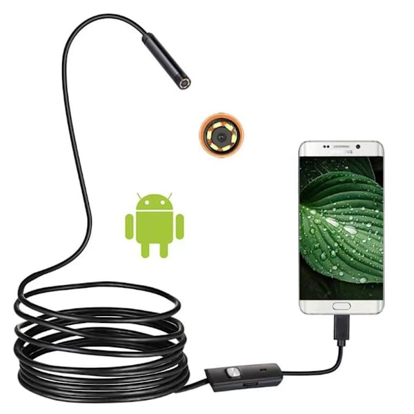 Borescope USB Android-puhelin induktiivisella kameralla
