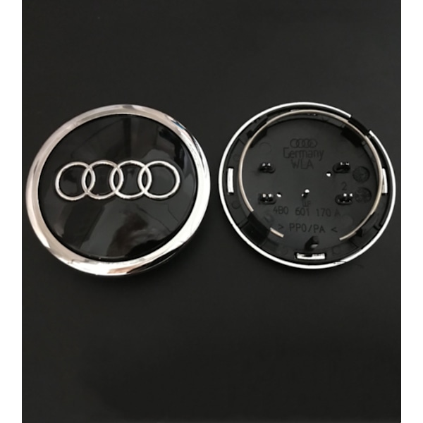 60MM Original Audi navkapsel, set om 1, för aluminiumfälgar, b