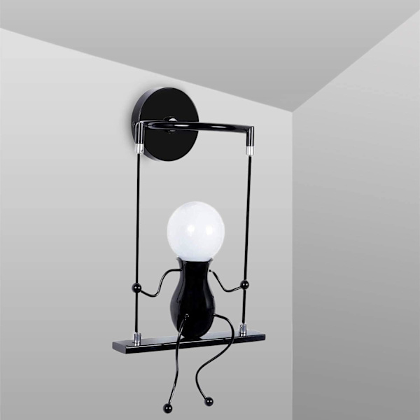 Innendørs LED-vegglampe, Swing Kids-senglampe, kreativ innendørs W