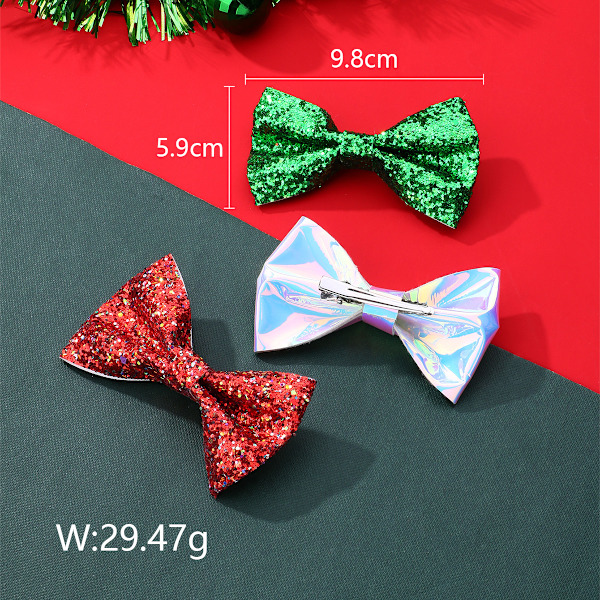 3 stk Euro-amerikansk sløyfe hårnål jule nebbklips ornament k