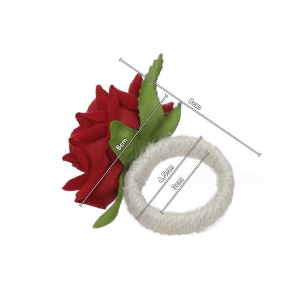6 stk. (blå) Rosen Servietring Blomst Servietring Bryllup Serviet
