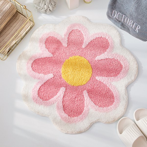 40cmx40cm Sød Blød Fluffy Blomst Formet Mikrofiber Vandabsorberende