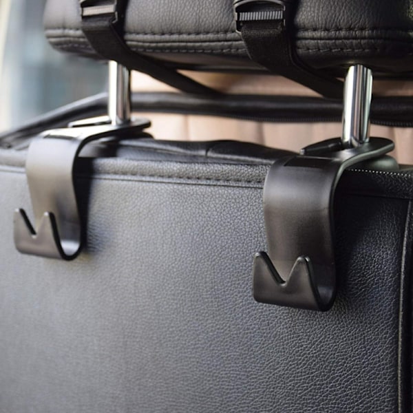 4-pack bilkrokar för handväskor och väskor Auto nackstöd krok bilbaksäte handväskahållare