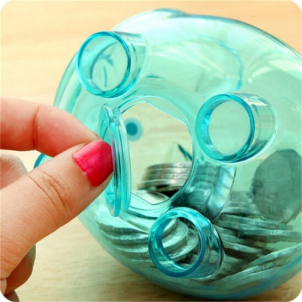 1 stk. Baby Plastic Piggy Bank Mønt Penge Kontant Samlebar Sparebøsse