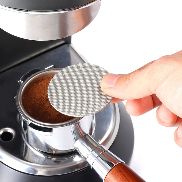 2 pakker 53mm tykkelse genanvendelige kaffegitre til espressokaffe F