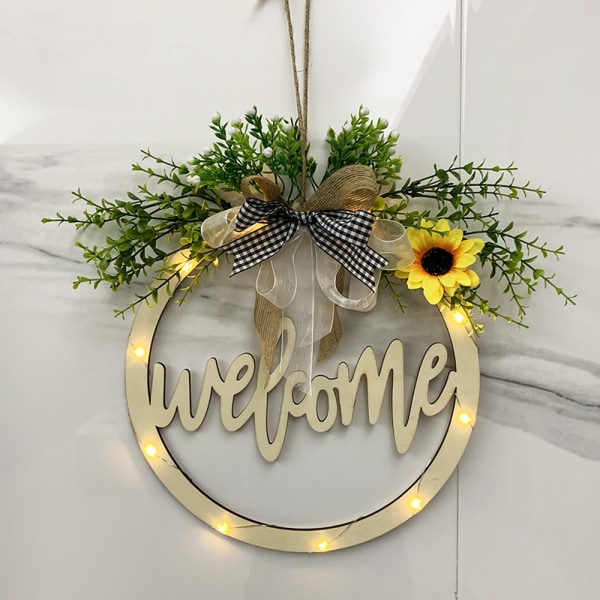 Welcome Sign for Front Door, Outdoor Welcome Porch Sign Hollow Ca