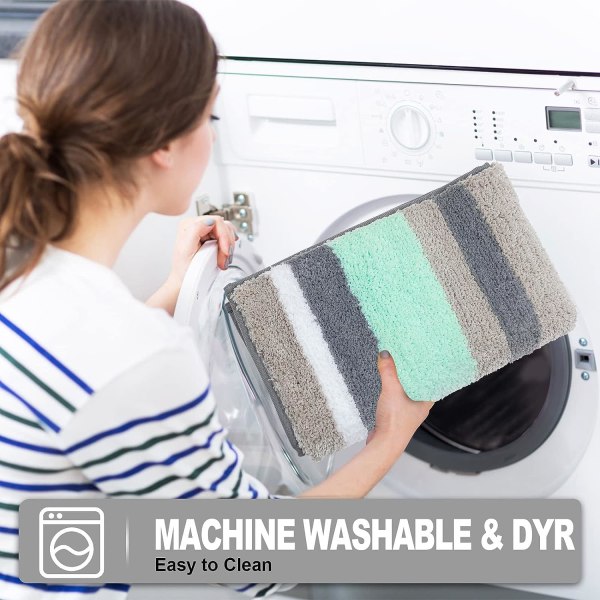 Halkskyddande absorberande badrumsmatta i mikrofiber för badrum