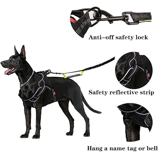 Hunde sele, Anti-træk hunde sele, Justerbar reflekterende sikkerhed