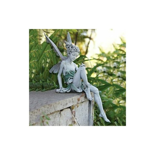 1PC Sittende Fairy Statue, Harpiks Hage Ornament Craft Landscaping