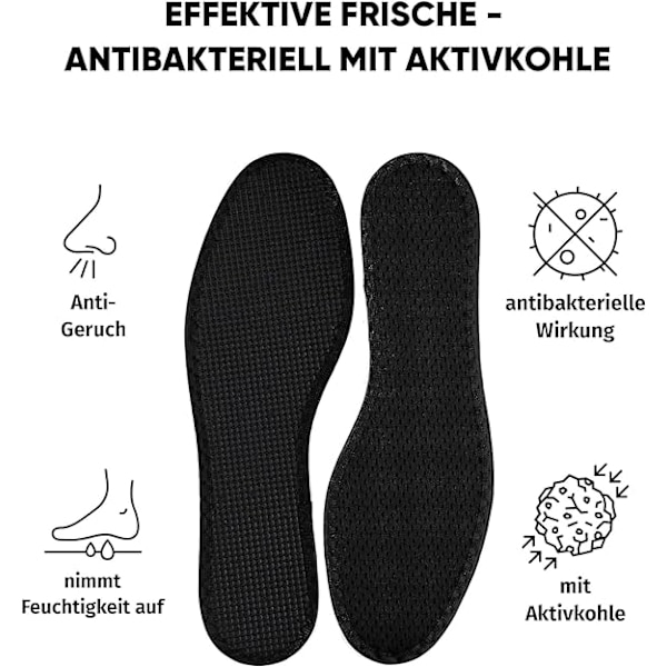 Deodorant indlægssåler - Sort