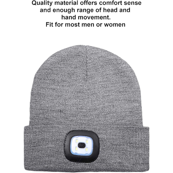 2 stk. Unisex LED-lue med 3 hvite lysmoduser, lysende