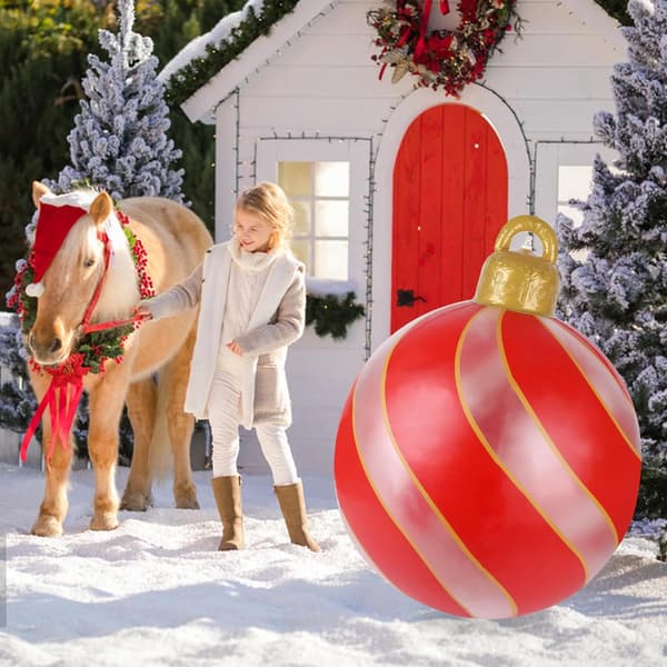Julekugle, 60 cm julekugle til udendørs julepynt