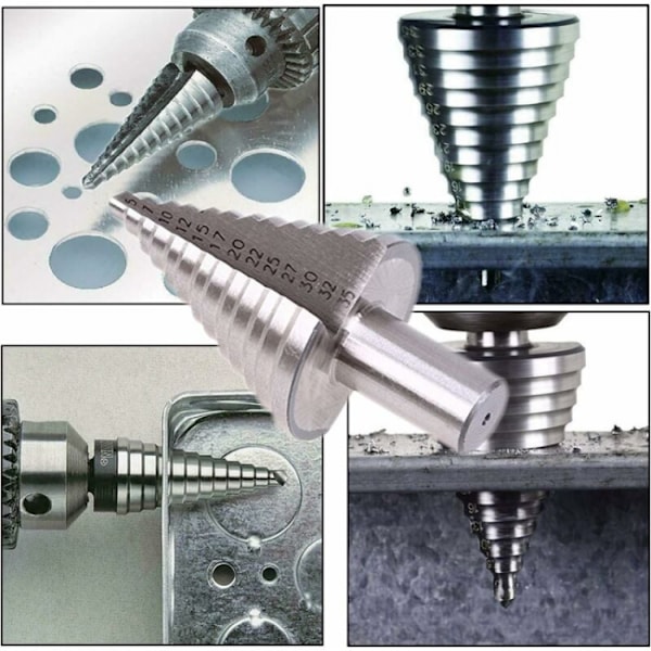 Taper Drill Bits, 13stk HSS Taper Drill Bits 5mm-35mm 4241 Titani