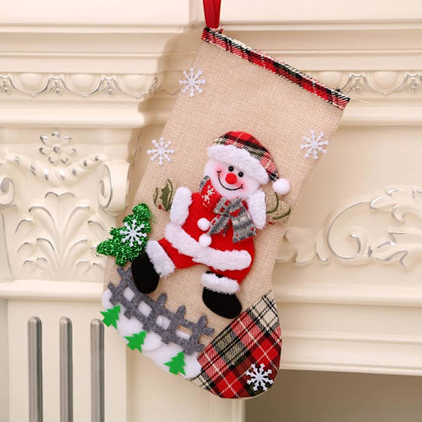 Julstrumpor, 3 stycken julstrumpor Deco, hängande jul