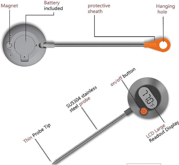 Køkken Termometer, Madlavning Termometer, Kød Termometer, Pastr