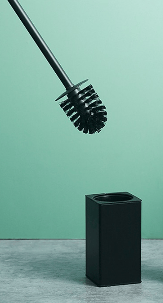 (sort) Guld 304 Rustfrit Stål Væghængt Toiletbørsteholder