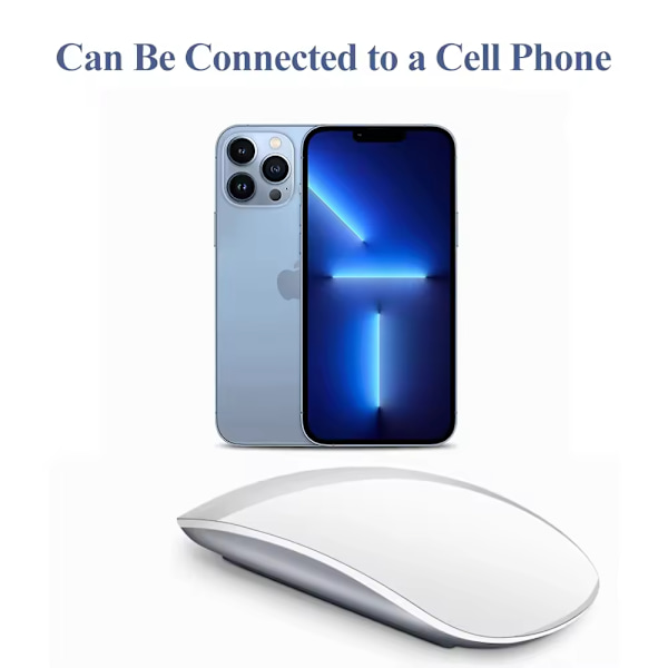 Trådlös Bluetooth Touch Mouse för Mac/iPad, 1600 DPI Uppladdningsbar