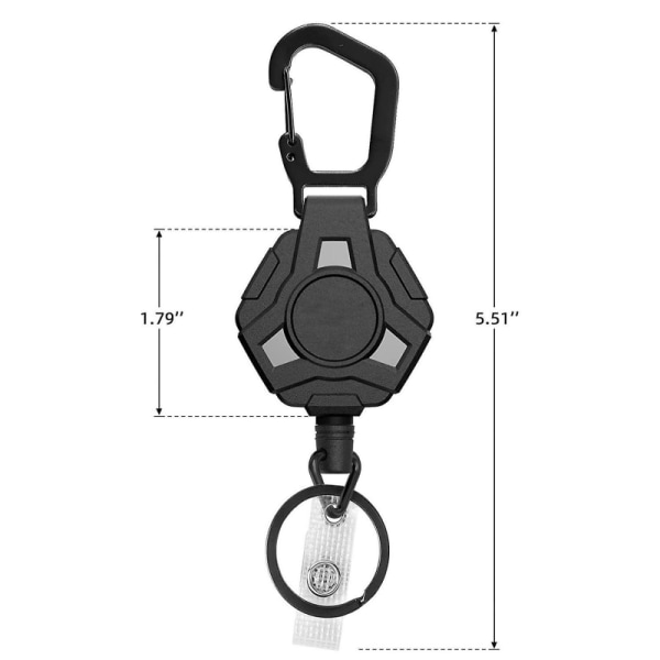 2-pack Retractable Keychain Heavy Duty, Badge Reels Retractable,