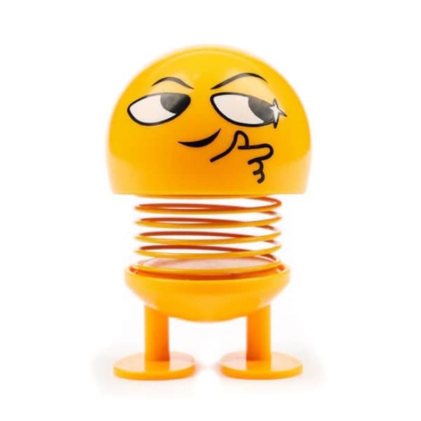 1 stk. Vippende Smiley Figur Bildekorasjon - Velg variant Wit