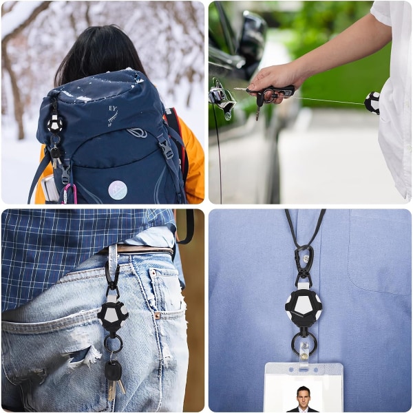 Nøglering, Heavy Duty Retractable Key Reel, Udtrækkelig Nøglering w